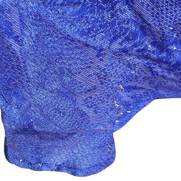 Rat & Boa Sapphire Metallic Snake Print Cowl Neck Slip Maxi Dress - Picture 12 of 16